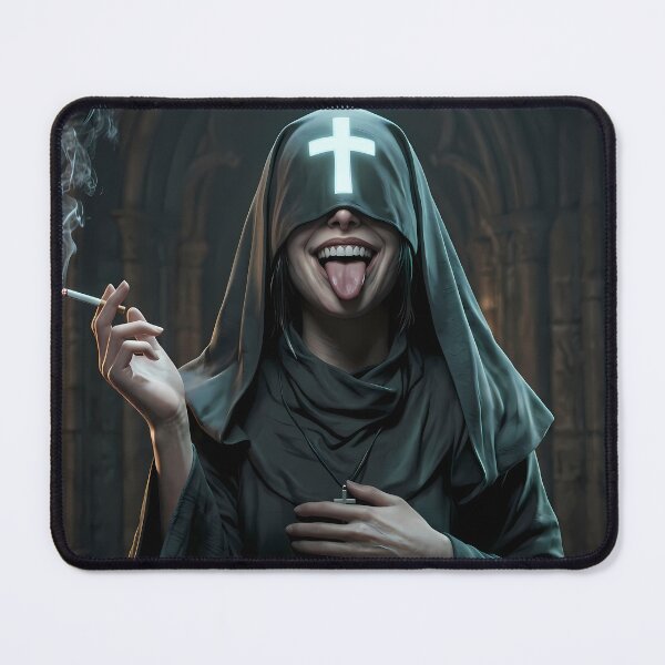Item preview, Dark Nun Blindfolded Artistic Gothic Portrait designed and sold by GalleryBrisArt.