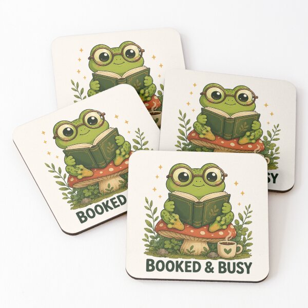 Item preview, Booked & Busy Reading Frog designed and sold by S06PMarketing.