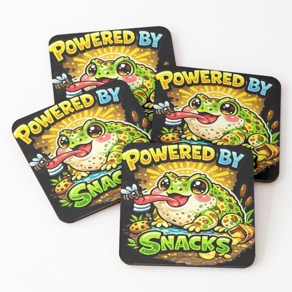 Item preview, Powered by Snacks Pacman Frog designed and sold by Weirdwildco69.