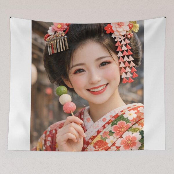 Item preview, Maiko Series #2 - Dango Blossom Walk | FUJIYAMA-JAPAN-WORKS designed and sold by FUJIYAMA-JAPAN-WORKS.