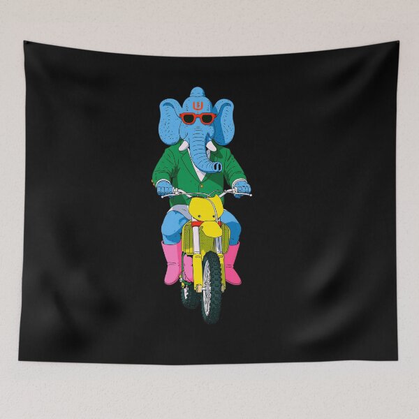Item preview, Ganesha Riding Dirt Bike Green Suit Pop Art designed and sold by PANNARUK THAILAND.