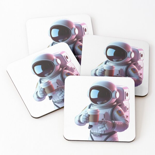Item preview, Cute astronaut holding coffee cup designed and sold by kidoramagic.