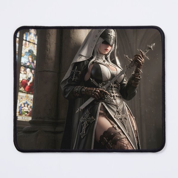 Item preview, Dark Nun Blindfolded Artistic Gothic Portrait designed and sold by GalleryBrisArt.