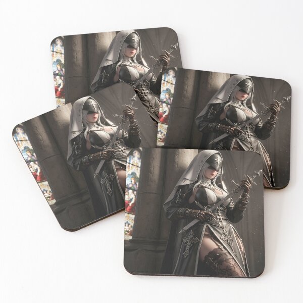 Item preview, Dark Nun Blindfolded Artistic Gothic Portrait designed and sold by GalleryBrisArt.