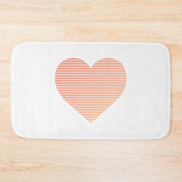 Item preview, Peach Striped Heart - Minimalist Aesthetic Shirt designed and sold by odkocreative.
