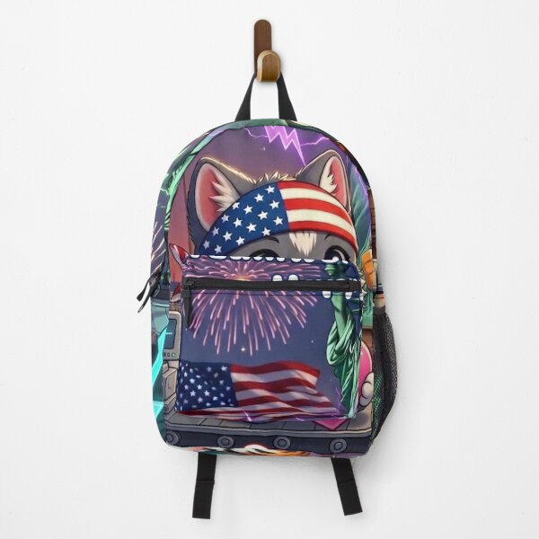 Item preview, Cute Tiger Wolf Statue of Liberty July 4th Kids Gift Patriotic Animal Art NeoTigLuna designed and sold by NeoTigLuna.