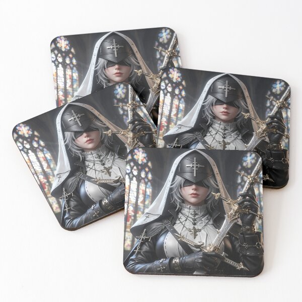 Item preview, Dark Nun Blindfolded Artistic Gothic Portrait designed and sold by GalleryBrisArt.
