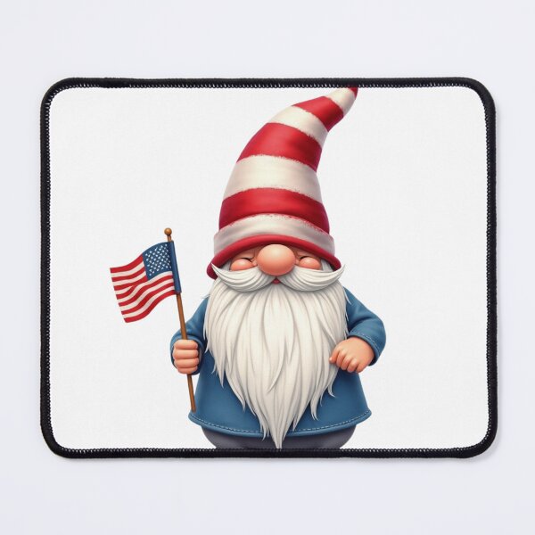 Item preview, Cute Patriotic USA Gnome Holding American Flag 4th of July designed and sold by VeloraCrafts.