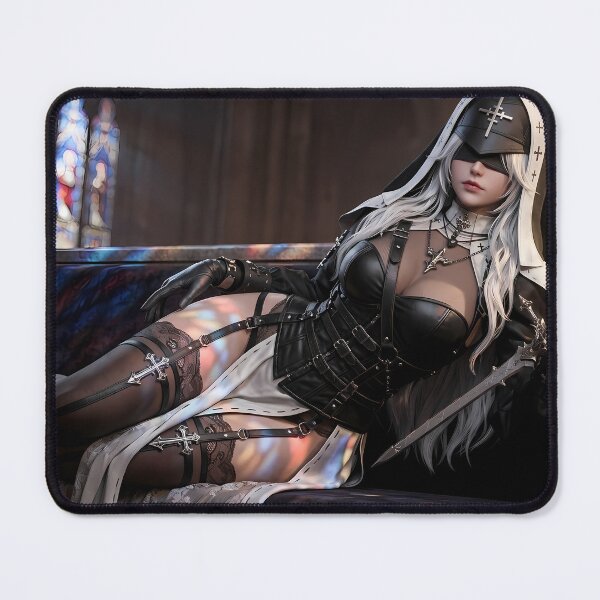 Item preview, Dark Nun Blindfolded Artistic Gothic Portrait designed and sold by GalleryBrisArt.