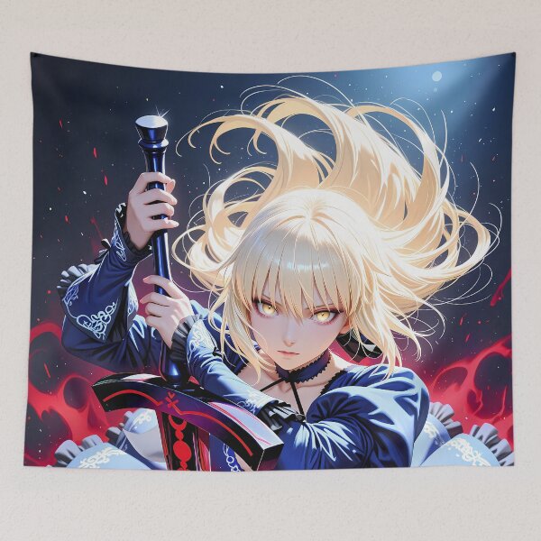 Item preview, Saber Alter Fate Stay Night Crimson Sword Dark Fantasy designed and sold by PMartistStudio.