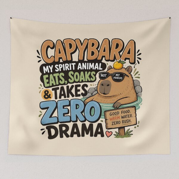 Item preview, Relaxing Capybara Spirit Animal  designed and sold by Weirdwildco69.