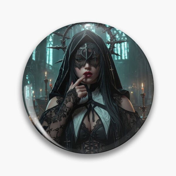 Item preview, Dark Nun Blindfolded Artistic Gothic Portrait designed and sold by GalleryBrisArt.