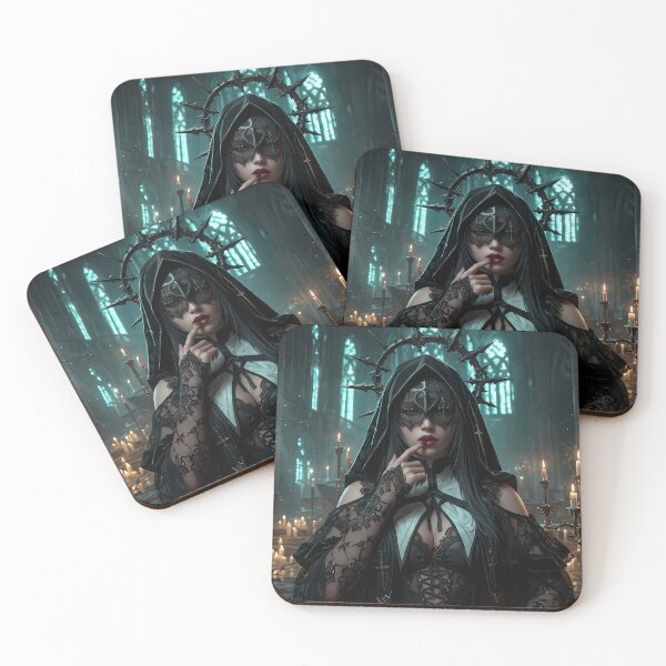 Item preview, Dark Nun Blindfolded Artistic Gothic Portrait designed and sold by GalleryBrisArt.