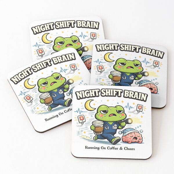 Item preview, Night Shift Brain Funny Nurse Frog Shirt | Night Shift RN Humor Classic T-Shirt designed and sold by podlook.