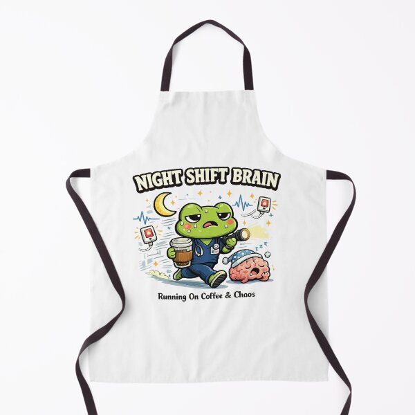 Item preview, Night Shift Brain Funny Nurse Frog Shirt | Night Shift RN Humor Classic T-Shirt designed and sold by podlook.