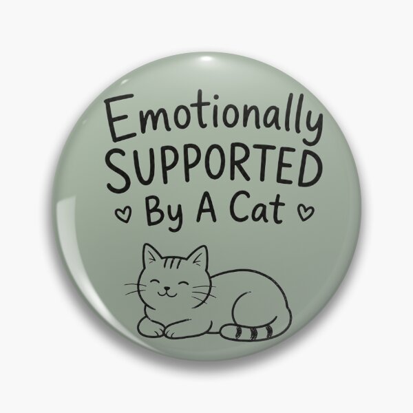 Item preview, Emotionally Supported By A Cat | Cute Cat Lover Design designed and sold by alchemist1636 .