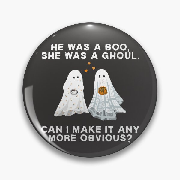 Item preview, He Was a Boo, She Was a Ghoul Cute Ghost Couple designed and sold by GhostlyWorld.