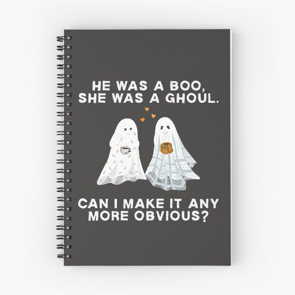 Item preview, He Was a Boo, She Was a Ghoul Cute Ghost Couple designed and sold by GhostlyWorld.