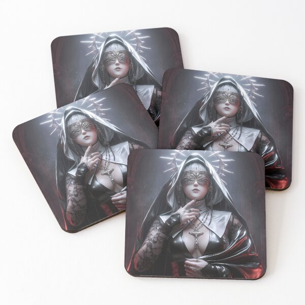 Item preview, Dark Nun Blindfolded Artistic Gothic Portrait designed and sold by GalleryBrisArt.