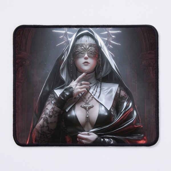 Item preview, Dark Nun Blindfolded Artistic Gothic Portrait designed and sold by GalleryBrisArt.