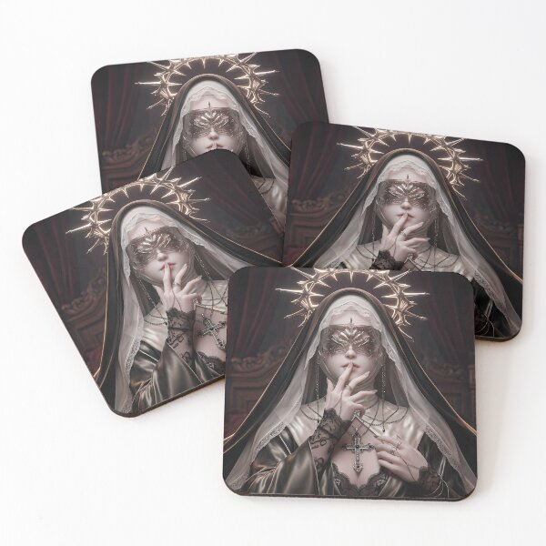 Item preview, Dark Nun Blindfolded Artistic Gothic Portrait designed and sold by GalleryBrisArt.