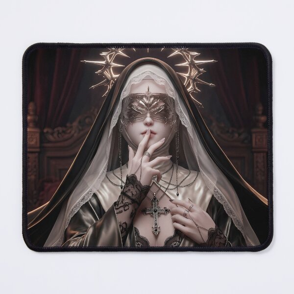 Item preview, Dark Nun Blindfolded Artistic Gothic Portrait designed and sold by GalleryBrisArt.
