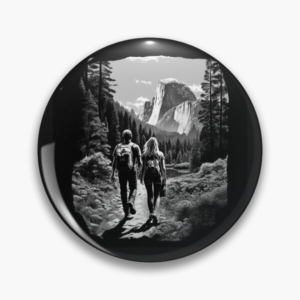 Item preview, Couple Hiking Toward Half Dome in Yosemite designed and sold by inkoutninja.
