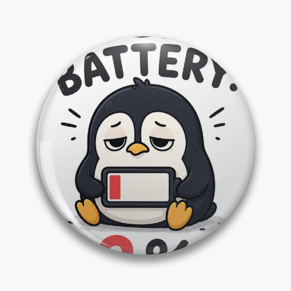 Item preview, Social Battery 2% Tired Penguin designed and sold by S06PMarketing.