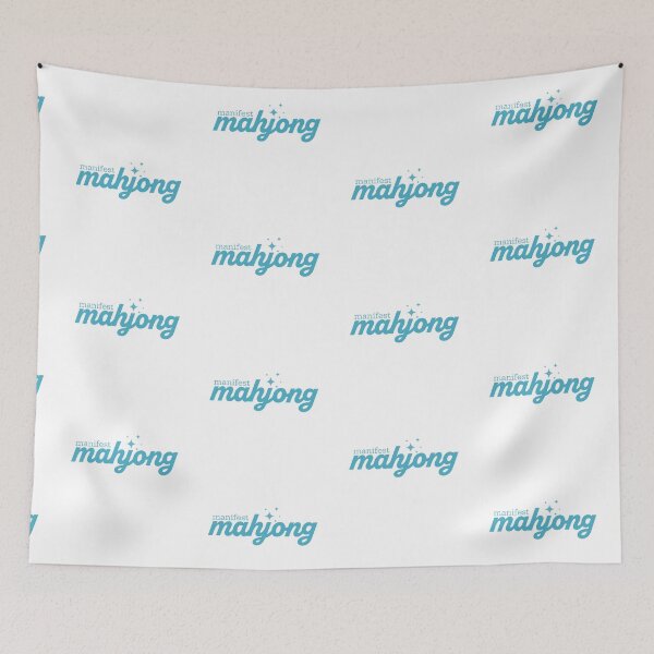 Item preview, Manifest Mahjong - blue designed and sold by vickeyweiss.