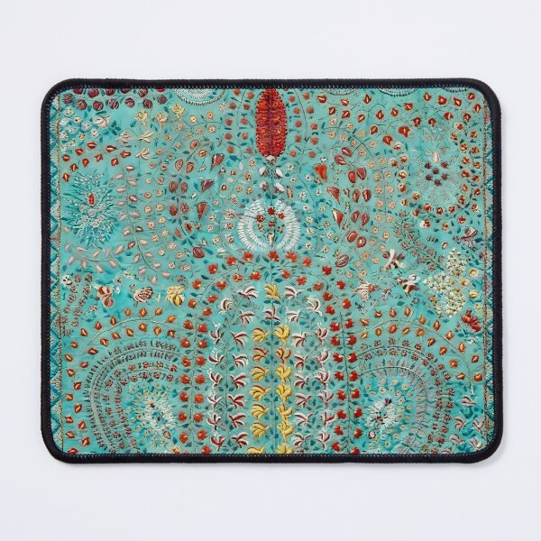 Item preview, Uzbekistan Suzani Floral Embroidery Print designed and sold by Vicky Brago-Mitchell®.