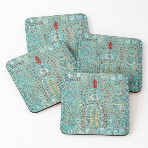 Item preview, Uzbekistan Suzani Floral Embroidery Print designed and sold by Vicky Brago-Mitchell®.