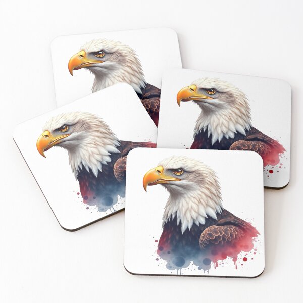Item preview, Patriotic Bald Eagle Watercolor Art USA 250th Anniversary designed and sold by VeloraCrafts.