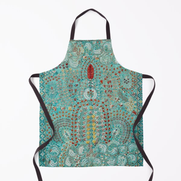 Item preview, Uzbekistan Suzani Floral Embroidery Print designed and sold by Vicky Brago-Mitchell®.