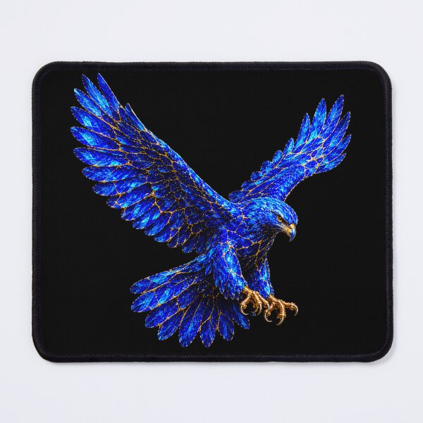 Item preview, Kintsugi - Sapphire and Gold - Enchanted Bird of Legends designed and sold by LegademaArt.