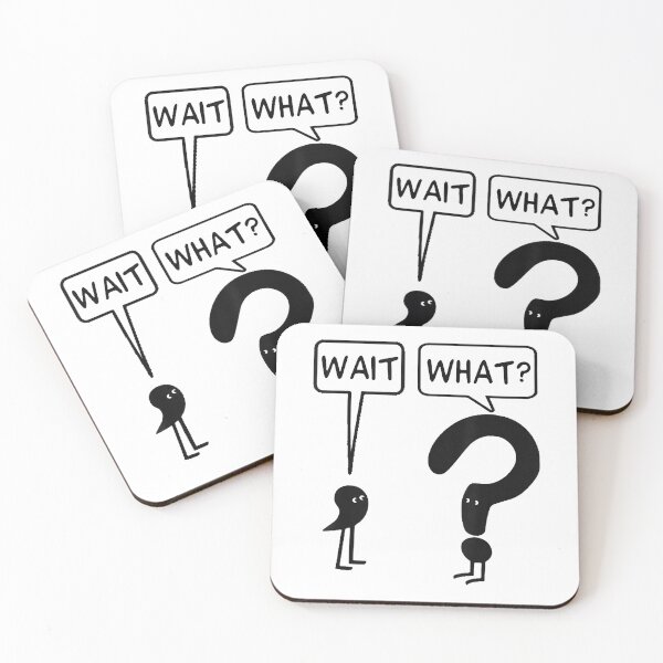 Item preview, Wait What Funny Grammar Questioning Punctuation Tshirt T-Shirt designed and sold by Badriiiii.