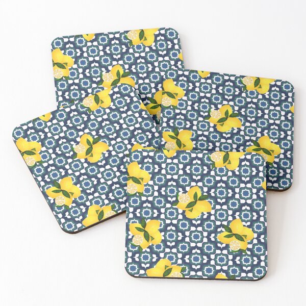Item preview, Mediterranean Italy Lemon Navy designed and sold by cozysweet.