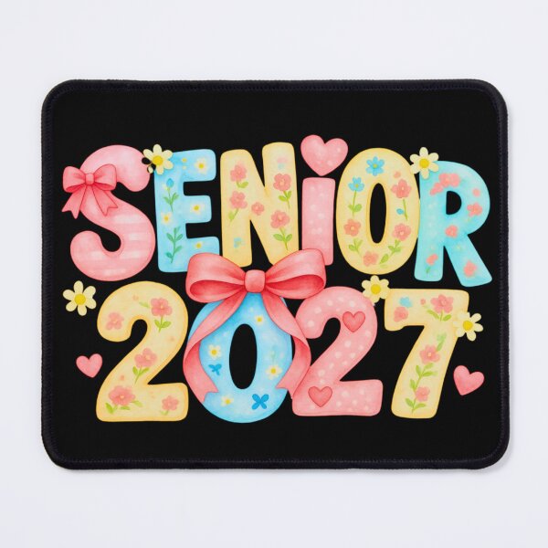 Item preview, Senior 2027 Floral Embroidery Vintage Graduation Cute Retro Class of 2027 designed and sold by Imaginarium Design.