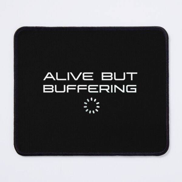 Item preview, Alive But Buffering | Futuristic Tech Typography T-Shirt Design designed and sold by rigelcreation.