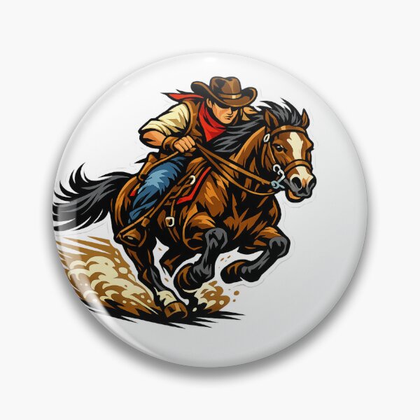 Artikelvorschau, Fast Galloping Cowboy Wild West High Speed Sticker entworfen und verkauft von CartX Global Inc.