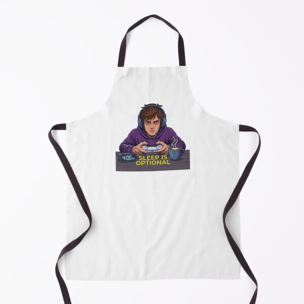 Item preview, Sleep Is Optional Gamer Quote – Funny 4AM Night Owl Gaming Cartoon designed and sold by Northern Glow Art.