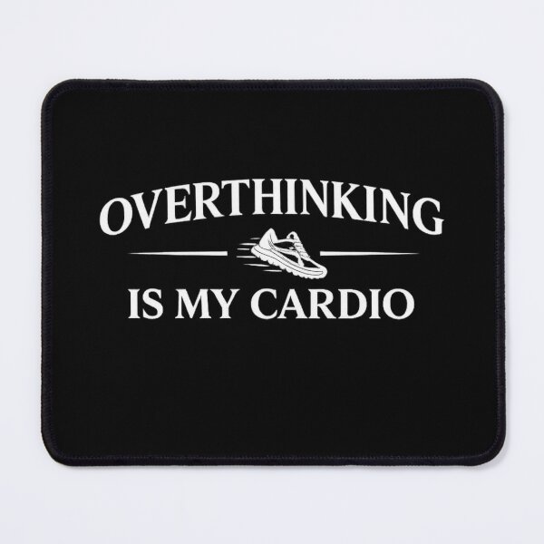 Item preview, Overthinking Is My Cardio | Luxury Athletic Typography T-Shirt Design designed and sold by rigelcreation.