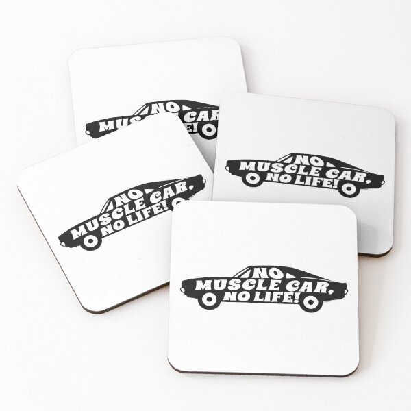 Item preview, No Muscle Car No Life - Retro 60s Silhouette designed and sold by Automotive Art by Greg.