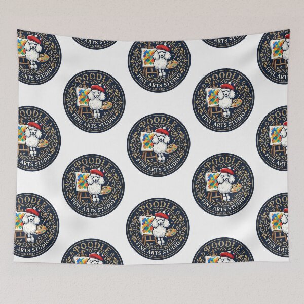 Item preview, Poodle Fine Arts Studio Painter Artist Canvas Dog designed and sold by PictoVibe.