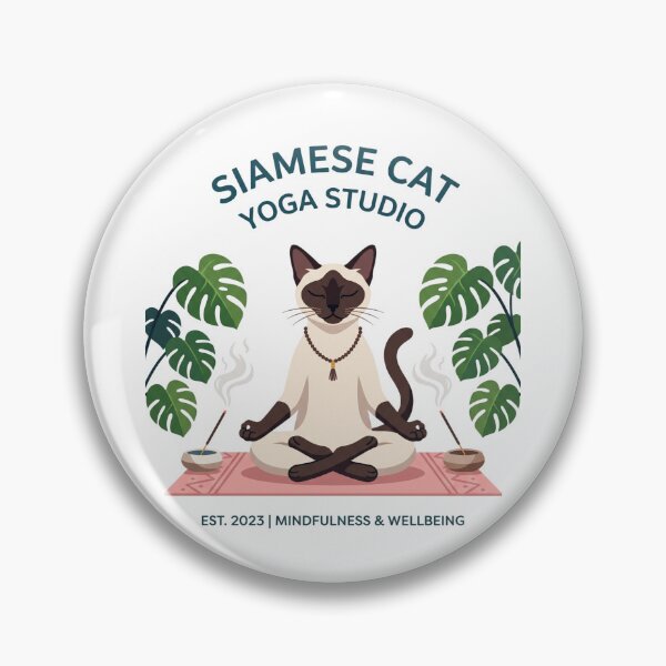 Item preview, Siamese Cat Yoga Studio Meditation Mindfulness Zen designed and sold by PictoVibe.