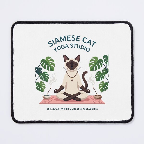 Item preview, Siamese Cat Yoga Studio Meditation Mindfulness Zen designed and sold by PictoVibe.