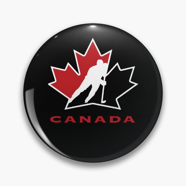 Item preview, Silhouette Of Ice Hockey Player Holding Stick Inside Red designed and sold by fouadbihmidine.
