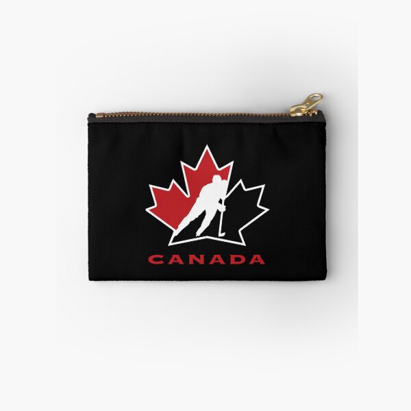 Item preview, Silhouette Of Ice Hockey Player Holding Stick Inside Red designed and sold by fouadbihmidine.