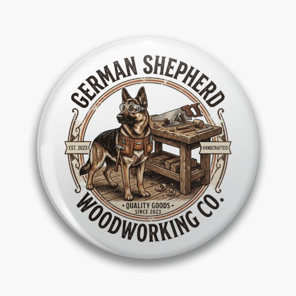Item preview, German Shepherd Woodworking Co Carpenter Handyman Dog designed and sold by PictoVibe.