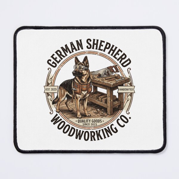 Item preview, German Shepherd Woodworking Co Carpenter Handyman Dog designed and sold by PictoVibe.