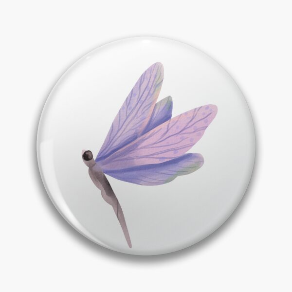 Item preview, Boho Flutter Dragonfly — Watercolour Die Cut Sticker, Lavender Dragonfly Art, Nature Sticker designed and sold by ArtByShoonya.